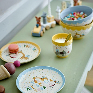 Кружка керамическая Bloomingville MINI "Celebrate", микс с желтым, 150 мл