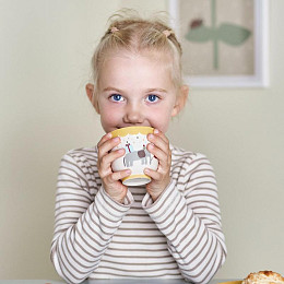 Кружка керамическая Bloomingville MINI "Celebrate", микс с желтым, 150 мл