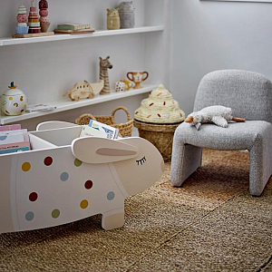 Корзина плетеная в виде мороженого Bloomingville MINI "Cillie", бежевая