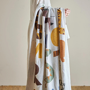 Плед Bloomingville MINI "Memmo", мультиколор, 160 х 130 см