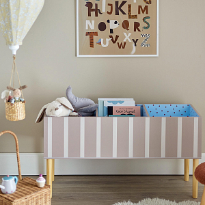 Подставка для книг Bloomingville MINI "Salam", кремовая в полоску