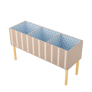 Подставка для книг Bloomingville MINI "Salam", кремовая в полоску