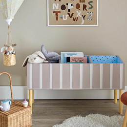 Подставка для книг Bloomingville MINI "Salam", кремовая в полоску