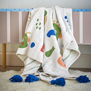 Плед Bloomingville MINI "Sylvie", веселые фрукты, 160 х 130 см