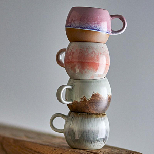 Кружка керамическая Bloomingville "Paula Espresso", розовая, 140 мл