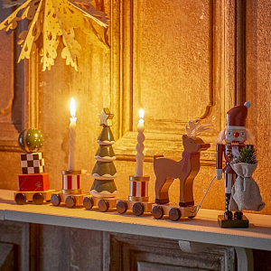 Праздничный поезд Bloomingville "Vadim", микс с зеленым