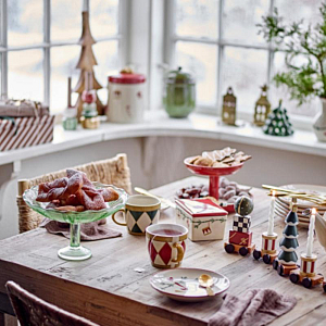 Праздничный поезд Bloomingville "Vadim", микс с зеленым