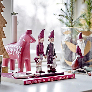 Статуэтка декоративная Bloomingville "Elion", бордо с зеленым