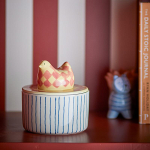 Баночка с крышкой Bloomingville "Biona", розовая, 350 мл