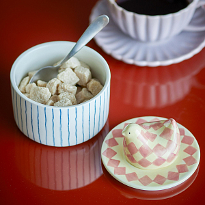 Баночка с крышкой Bloomingville "Biona", розовая, 350 мл