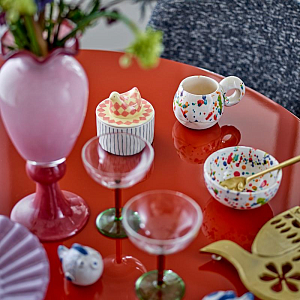 Баночка с крышкой Bloomingville "Biona", розовая, 350 мл