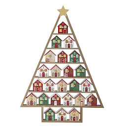 Адвент-календарь Bloomingville "Calvin", микс с красным