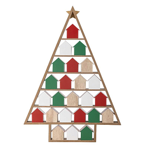 Адвент-календарь Bloomingville "Calvin", микс с красным