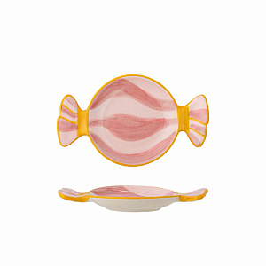 Блюдо сервировочное керамическое Bloomingville "Caramella", розовое