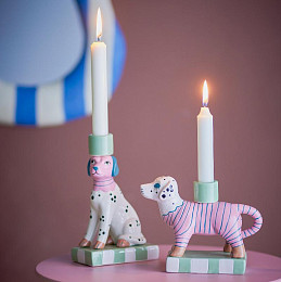 Набор подсвечников керамических Bloomingville "Doglie", 2 шт, микс с розовым