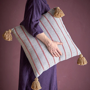 Подушка декоративная Bloomingville "Eviaya", голубая, 45 х 45 см