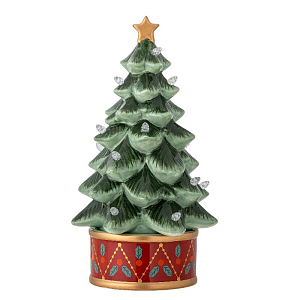 Елка керамическая с подсветкой Bloomingville "Fannie", зеленая