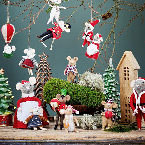 Елка керамическая с подсветкой Bloomingville "Fannie", зеленая