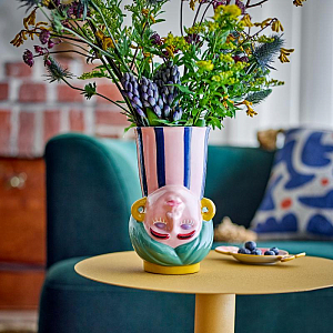 Ваза двусторонняя керамическая Bloomingville "Miss Jody", розовая