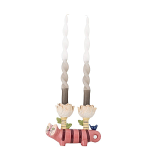 Подсвечник керамический Bloomingville "Missy", 2 шт, микс с розовым