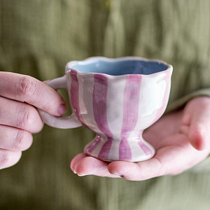 Кружка керамическая Bloomingville "Willa", розовая, 215 мл