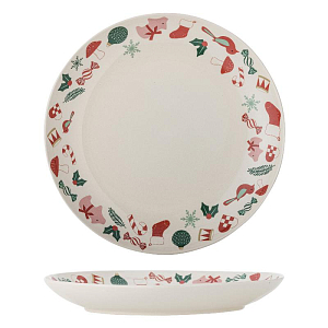 Блюдо сервировочное керамическое Bloomingville "Yule", молочное