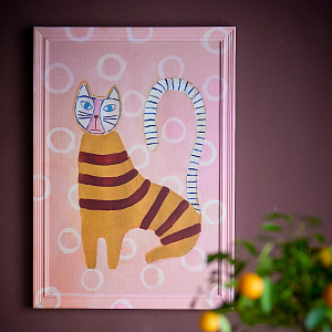 Картина в раме Bloomingville "Missy", розовая, 40 х 56 см