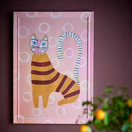 Картина в раме Bloomingville "Missy", розовая, 40 х 56 см