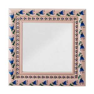 Зеркало в раме Bloomingville "Badia", микс с розовым, 30 х 30 см