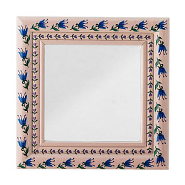 Зеркало в раме Bloomingville "Badia", микс с розовым, 30 х 30 см