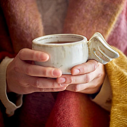 Кружка керамическая Bloomingville "Seraphine", кремовая, 250 мл