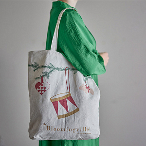 Сумка-тоут праздничная Bloomingville "Yule", кремовая