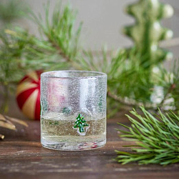 Стакан стеклянный Bloomingville "Debra", с зеленым, 370 мл