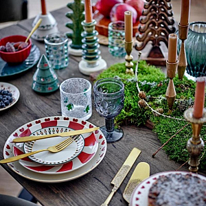 Стакан стеклянный Bloomingville "Debra", с зеленым, 370 мл