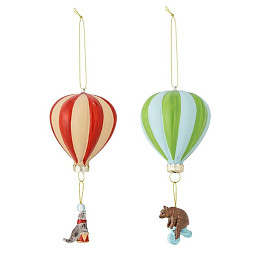 Декоративное украшение Bloomingville "Hettie", 2 шт, красное с зеленым