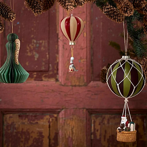 Декоративное украшение Bloomingville "Hettie", 2 шт, красное с зеленым