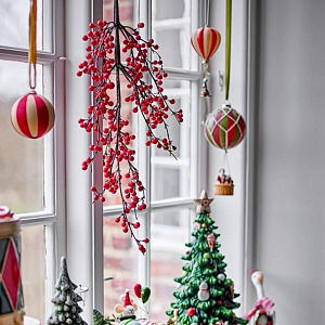 Декоративное украшение Bloomingville "Hettie", 2 шт, красное с зеленым