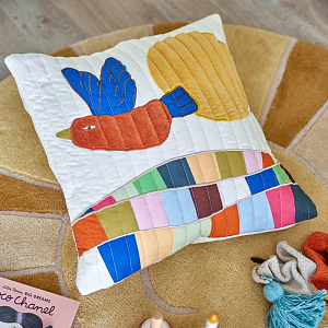 Подушка декоративная Bloomingville MINI "Colorine", кремовая, 45 х 45 см