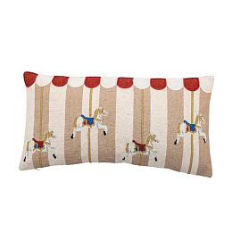 Подушка декоративная Bloomingville "Merry-go-round", кремовая, 60 х 30 см