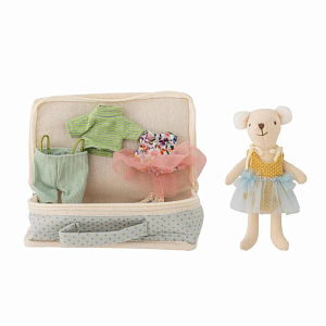 Текстильная игрушка Bloomingville MINI "Мышка Lara", кремовая