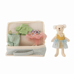 Текстильная игрушка Bloomingville MINI "Мышка Lara", кремовая