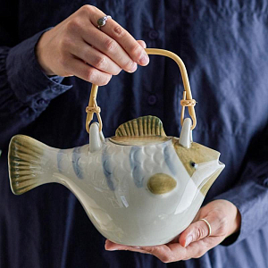 Чайник керамический Bloomingville "Wrenna", кремовый, 800 мл