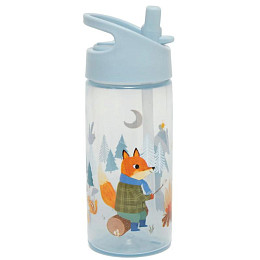 Бутылочка для напитков Petit Monkey "Bonfire Animals", голубая, 380 мл