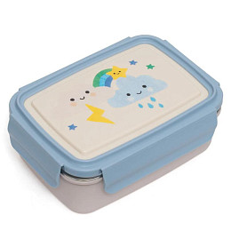 Ланч-бокс для бенто с разделителями Petit Monkey "Sparkling Sky", голубой