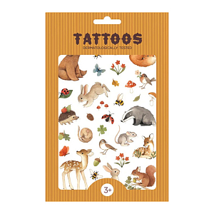 Набор временных татуировок Petit Monkey "A day in the woods", мульти микс