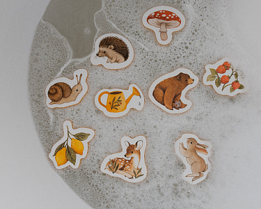 Пазлы для ванной Petit Monkey "Bear and Friends", 16 шт, мульт микс