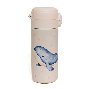Бутылочка-термос для напитков Petit Monkey "Whale", бежевая, 350 мл