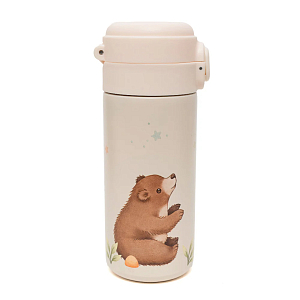 Бутылочка-термос для напитков Petit Monkey "Bear and Stars", бежевая, 350 мл