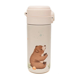 Бутылочка-термос для напитков Petit Monkey "Bear and Stars", бежевая, 350 мл