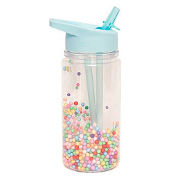 Бутылочка для напитков Petit Monkey "Marcaron Pops Aqua Blue", голубая, 300 мл